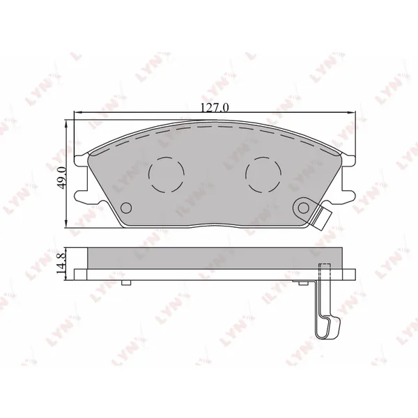 Колодки тормозные LYNXauto BD-3601