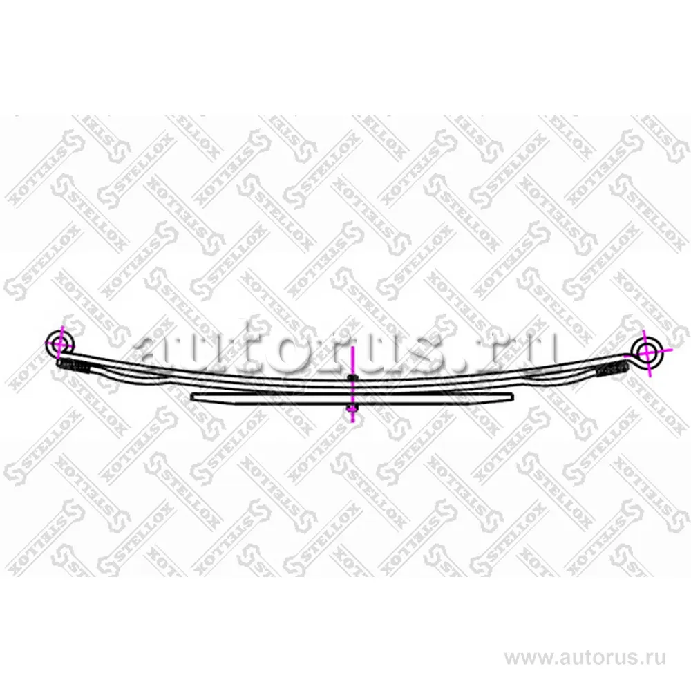 Рессора задн. 3-лист. (2+1)Ford Transit STELLOX 1200005_SX