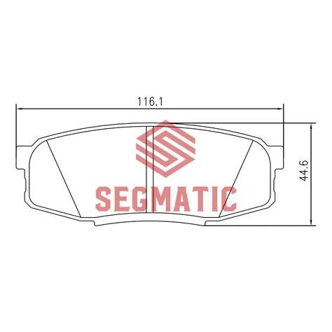 Колодка торм диск зад Toyota Land Cruiser 200 4.5 2007-; Lexus Lx 5.7 2007-; Toyota Land Cruiser 200 4.7 2008- SEGMATIC SGBP2584