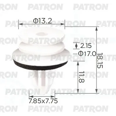 Клипса пластмассовая Mercedes, VW, Audi, Seat, Skoda применяемость: Кре PATRON P37-3635
