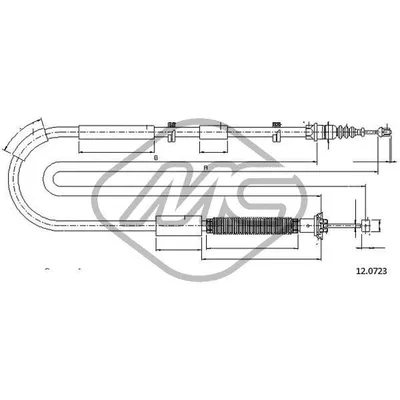 Трос ручника FIAT BRAVO ALL SX-LH Metalcaucho 81369