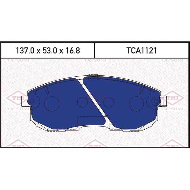 Колодки тормозные дисковые передние NISSAN Juke/Teana/Tiida 03-> TATSUMI TCA1121