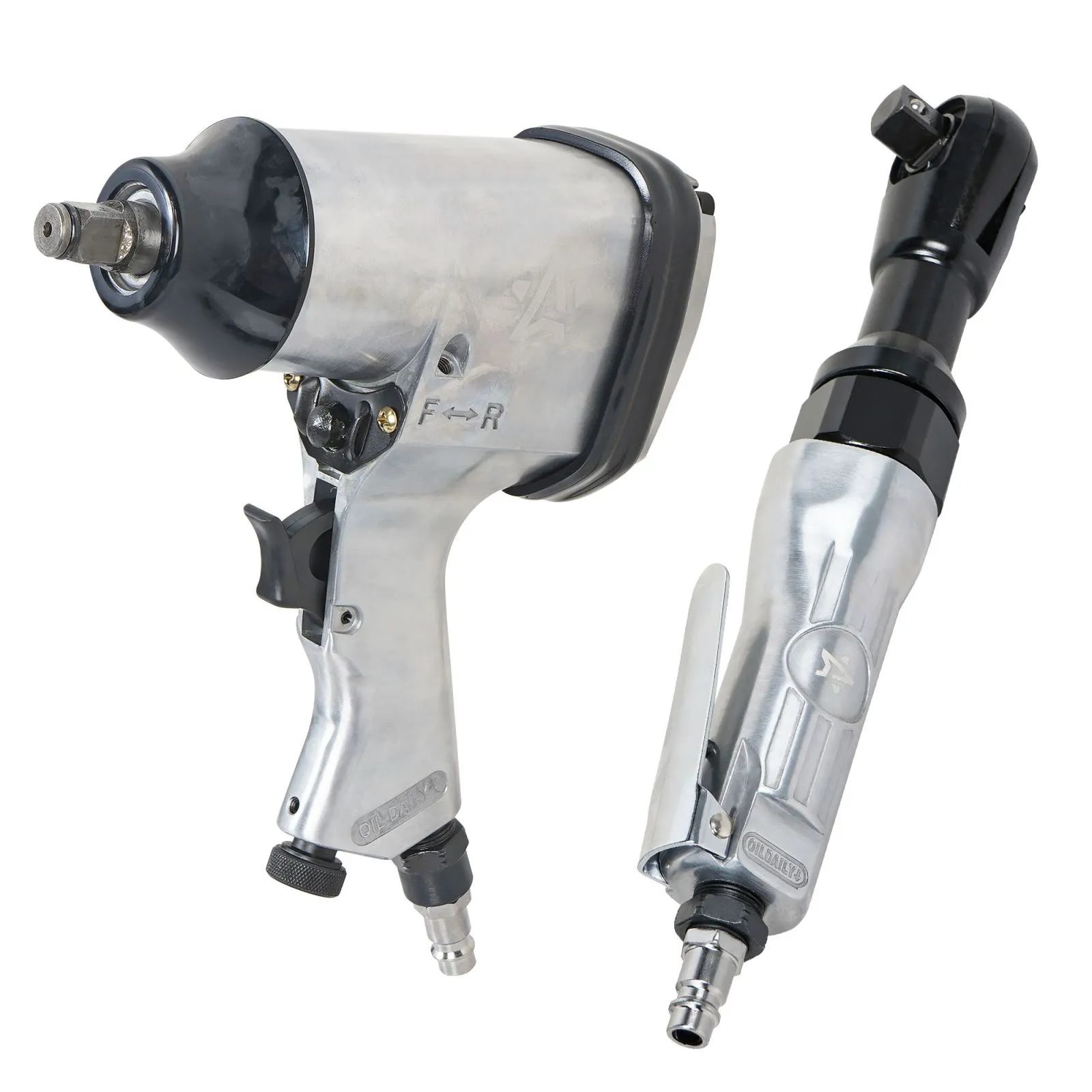Гайковерт пневм.ударный 1/2DR 330Нм и трещотка пневм. 1/2DR 61Нм с головками 17 предм. кейс AIRLINE ATAZ100