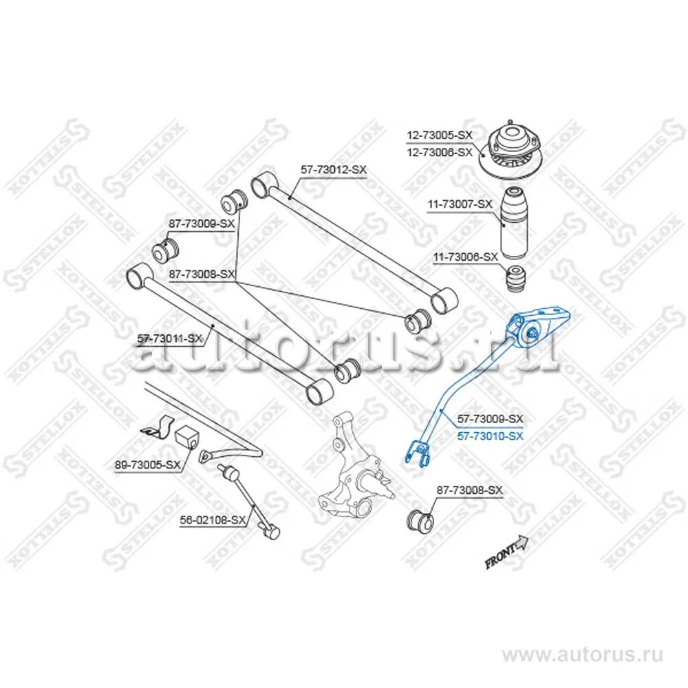 Рычаг зад. подв. продольн. п. Daewoo Nu STELLOX 5773010_SX