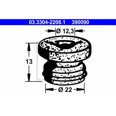 Кольцо уплотнительное тормозной системы BMW/MB/GM/OPEL/VAG/12,3x22x13mm ATE 03.3304-2208.1
