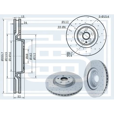 Диск тормозной AUDI A6 (4G) передний STARKE 173930