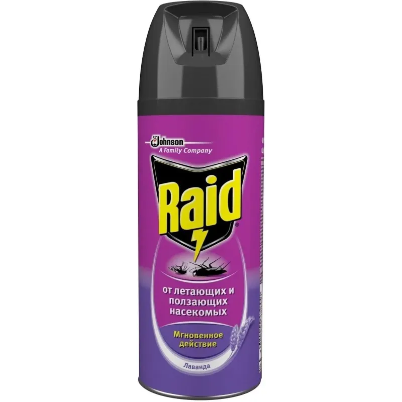 Средство от насекомых Рейд против летающих и ползающих насек.300мл Лаванда 1557806