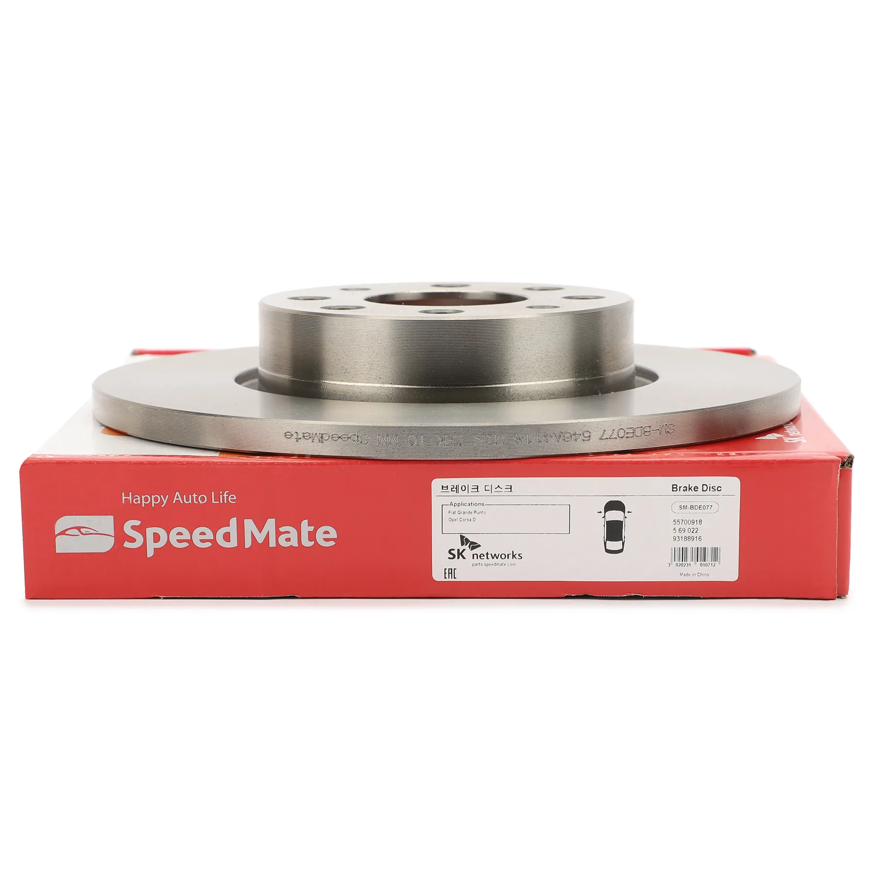 Диск тормозной передний FIAT GRANDE PUNTO/OPEL CORSA D SPEEDMATE SM-BDE077