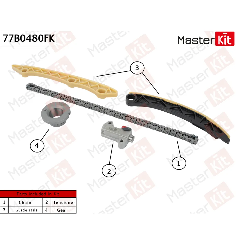 Комплект цепи масляного насоса HONDA R20A2 MASTERKIT 77B0480FK