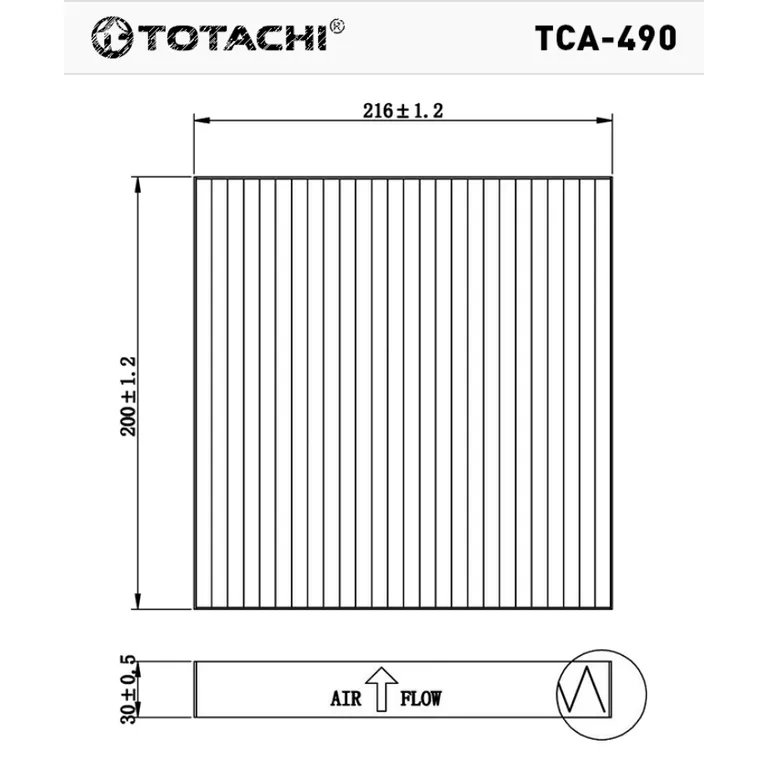 Фильтр салона TOTACHI TCA-490 7803A004 CU2141 TOTACHI TCA-490