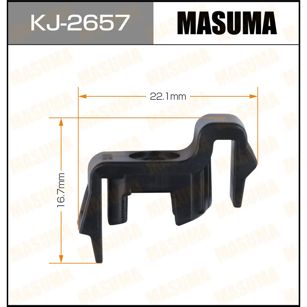 Клипса автомобильная уп.50 MASUMA KJ-2657