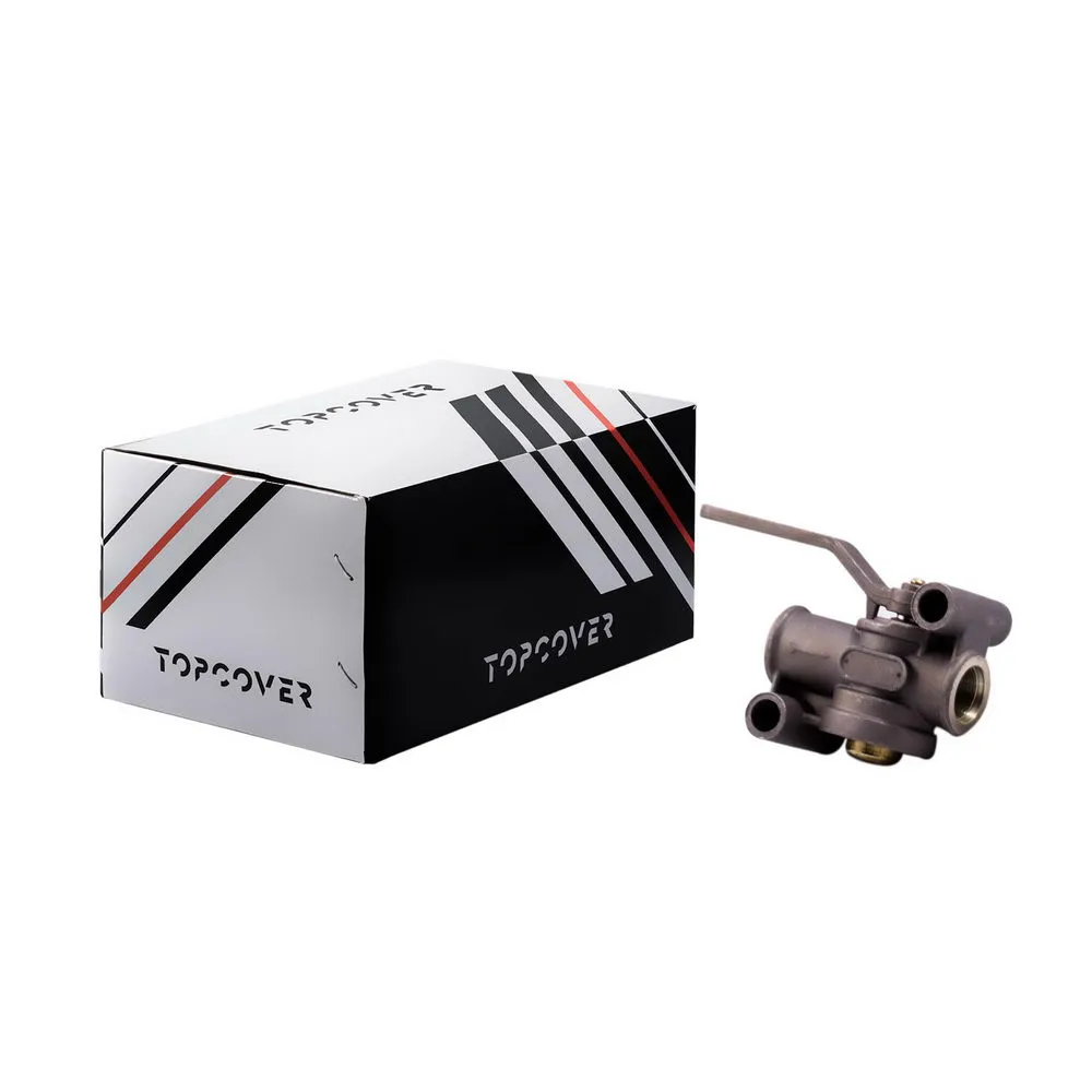 Кран подачи воздуха MB/MAN/BPW/IVECO/SCANIA/VOLVO Кран запорный ручной TOPCOVER T03603001