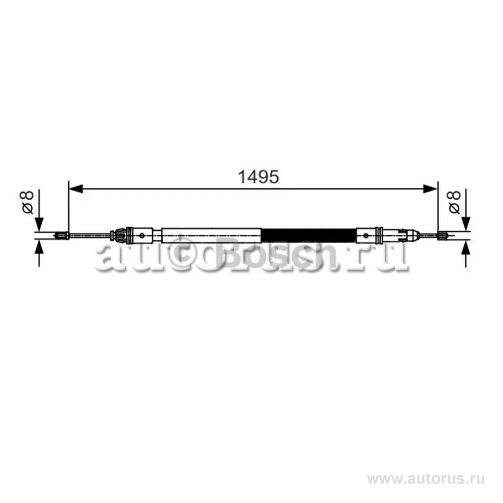 Трос ручного тормоза PEUGEOT EXPERT 07-, CITROEN JUMPY 07-, FIAT SCUDO 07-,