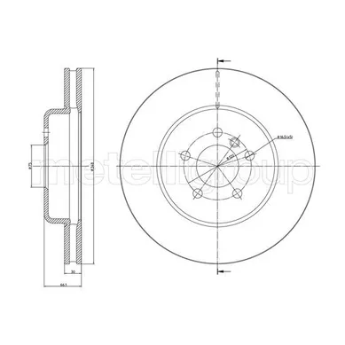 Диск тормозной METELLI 231268C