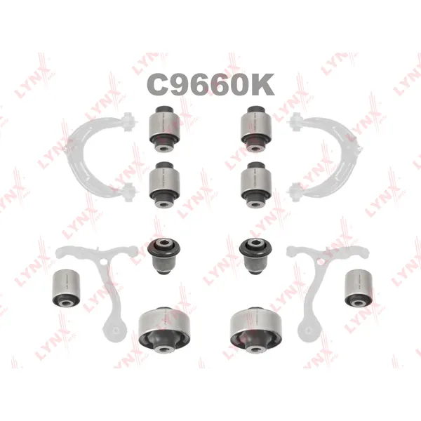 Комплект сайлентблоков LYNXauto C9660K
