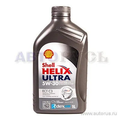 Масло моторное SHELL Helix Ultra ECT C3 5W-30 синтетическое 1 л 550042846