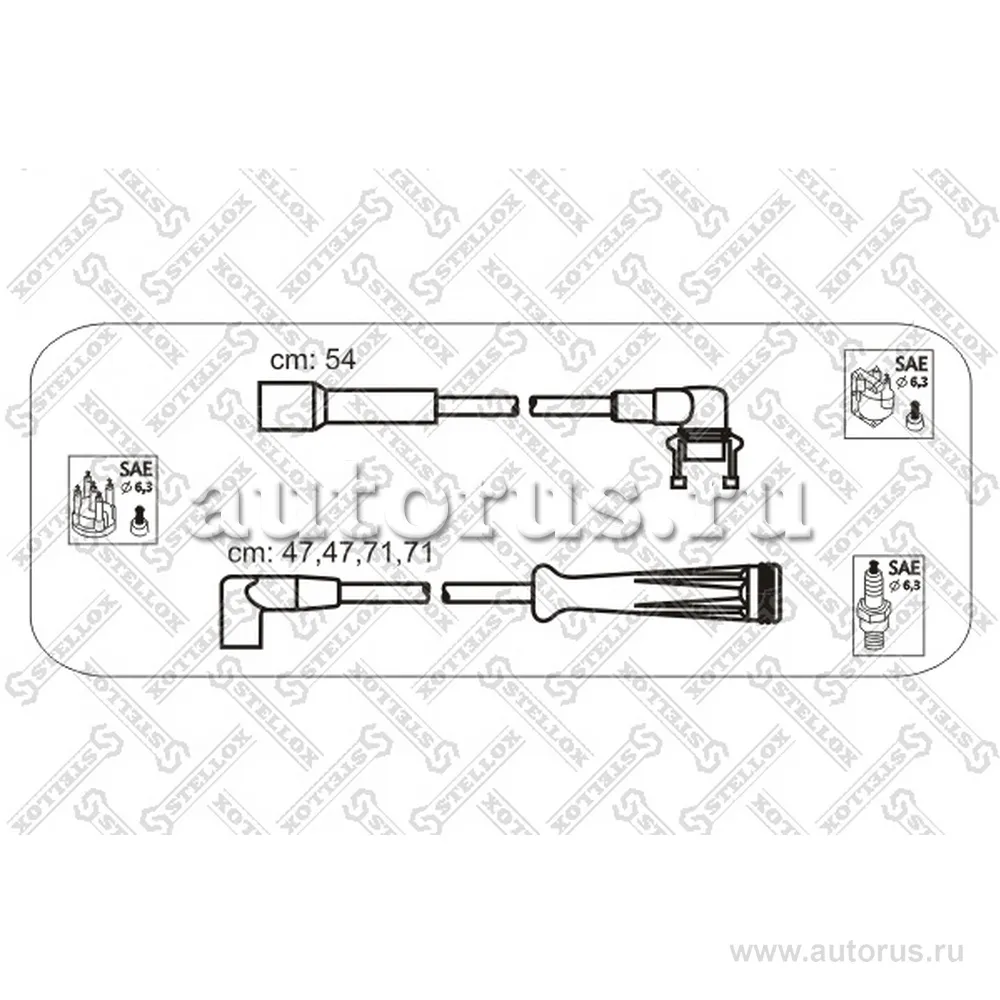 К-кт проводов renault megane/r19/clio 1.2/1.4 89 STELLOX 1038016SX