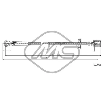Трос спидометра SEICENTO 900 MM.?1100 Metalcaucho 81245