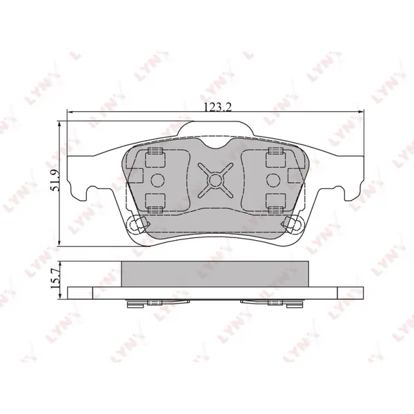 Колодки тормозные LYNXauto BD-6302