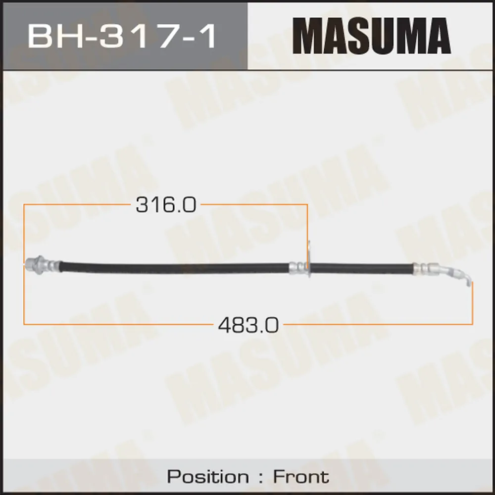 Шланг тормозной передний R TOYOTA COROLLA MASUMA BH-317-1