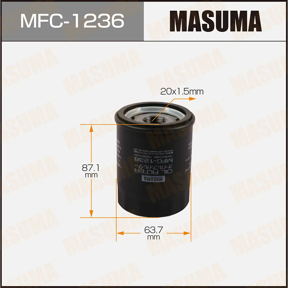 Фильтр масляный NISSAN 350Z MASUMA MFC-1236