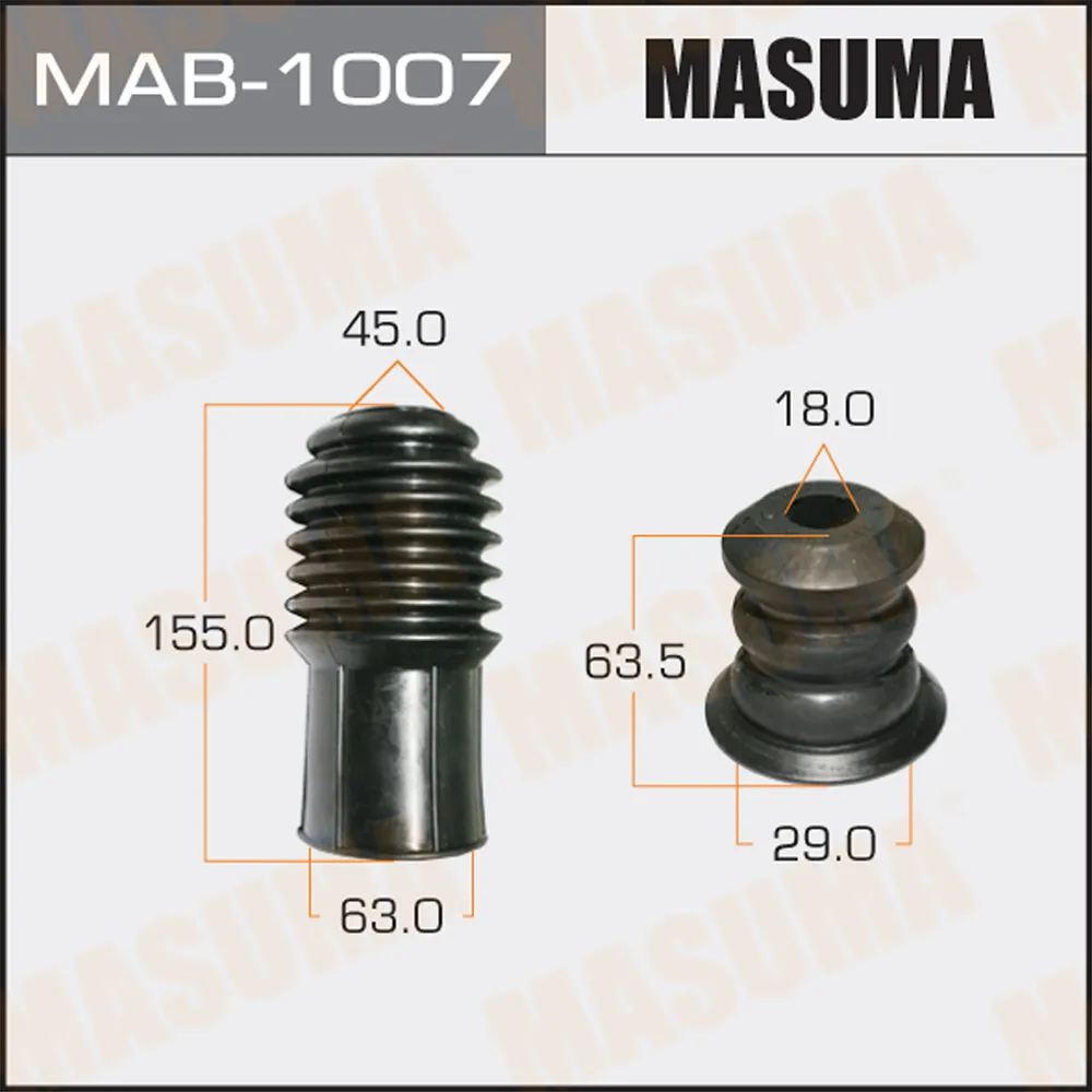 Пыльники стоек универсальные отбойник D=18, H=64 отбойник D=18, H=64 MASUMA MAB-1007