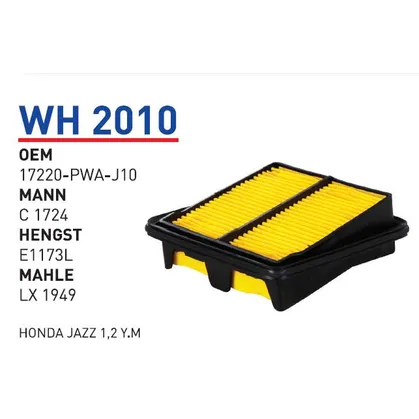 Фильтр воздушный HONDA Jazz WUNDER FILTER WH2010