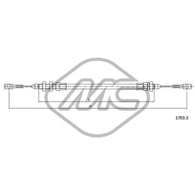 Трос газа DAILY 35.10-45.10-49.10 Metalcaucho 81525