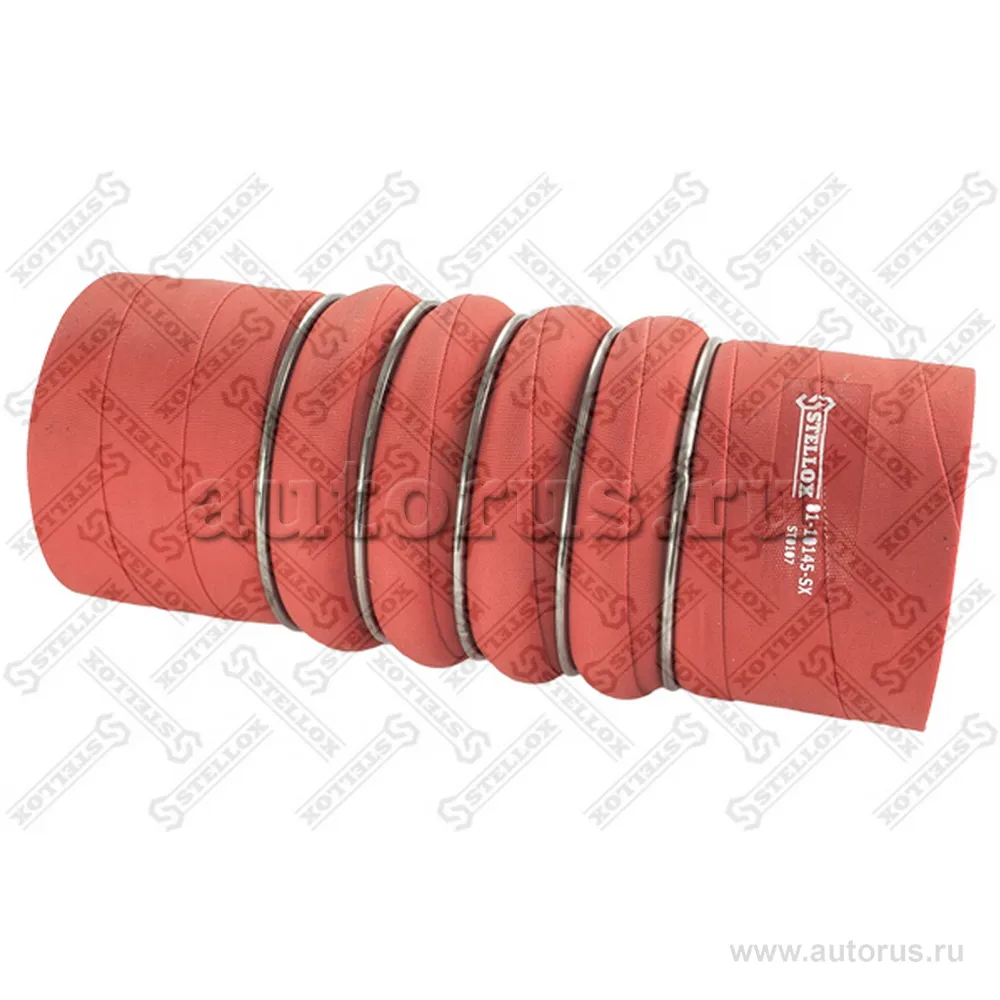 Патрубок интеркулера силикон, красный D 65мм,L 180 5колец MAN D0826 STELLOX 81-10145-SX