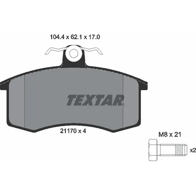 Колодки передние ВАЗ 2108-09 TEXTAR 2117002