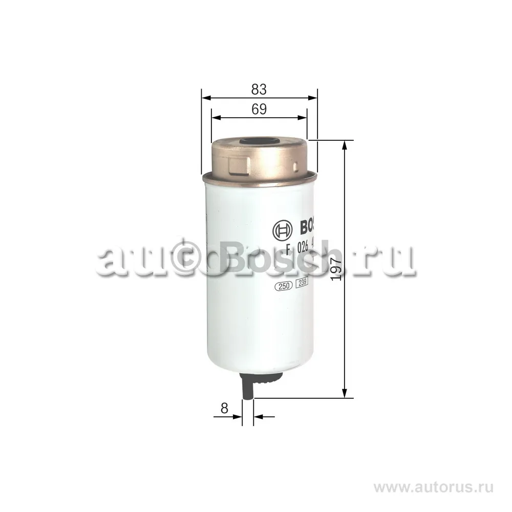 Топливный фильтр BOSCH F026402121