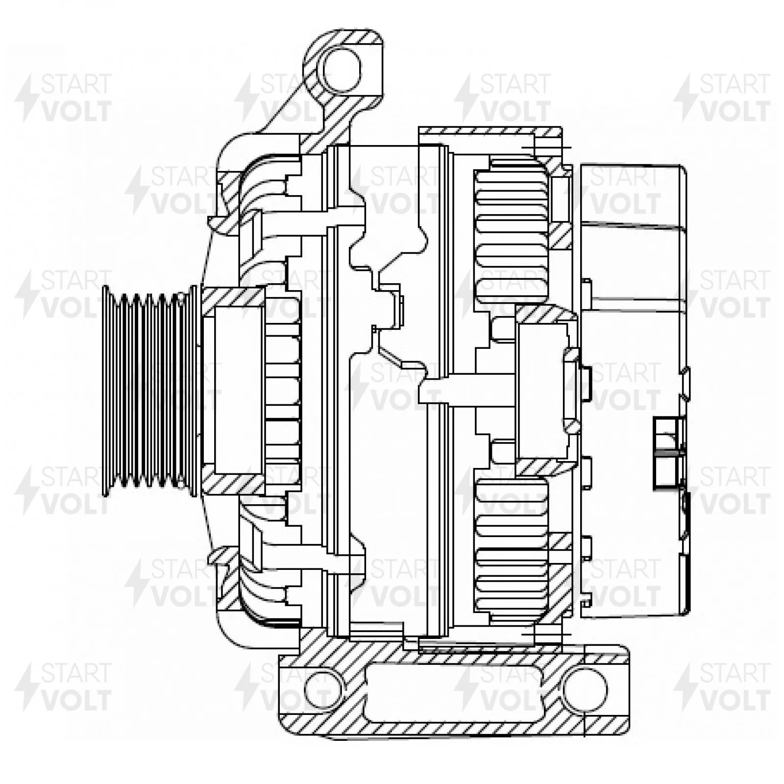 Генератор для а/м FORD MONDEO IV (07-) 2.3I/S-MAX (06-) 2.0I 150A STARTVOLT LG 1010