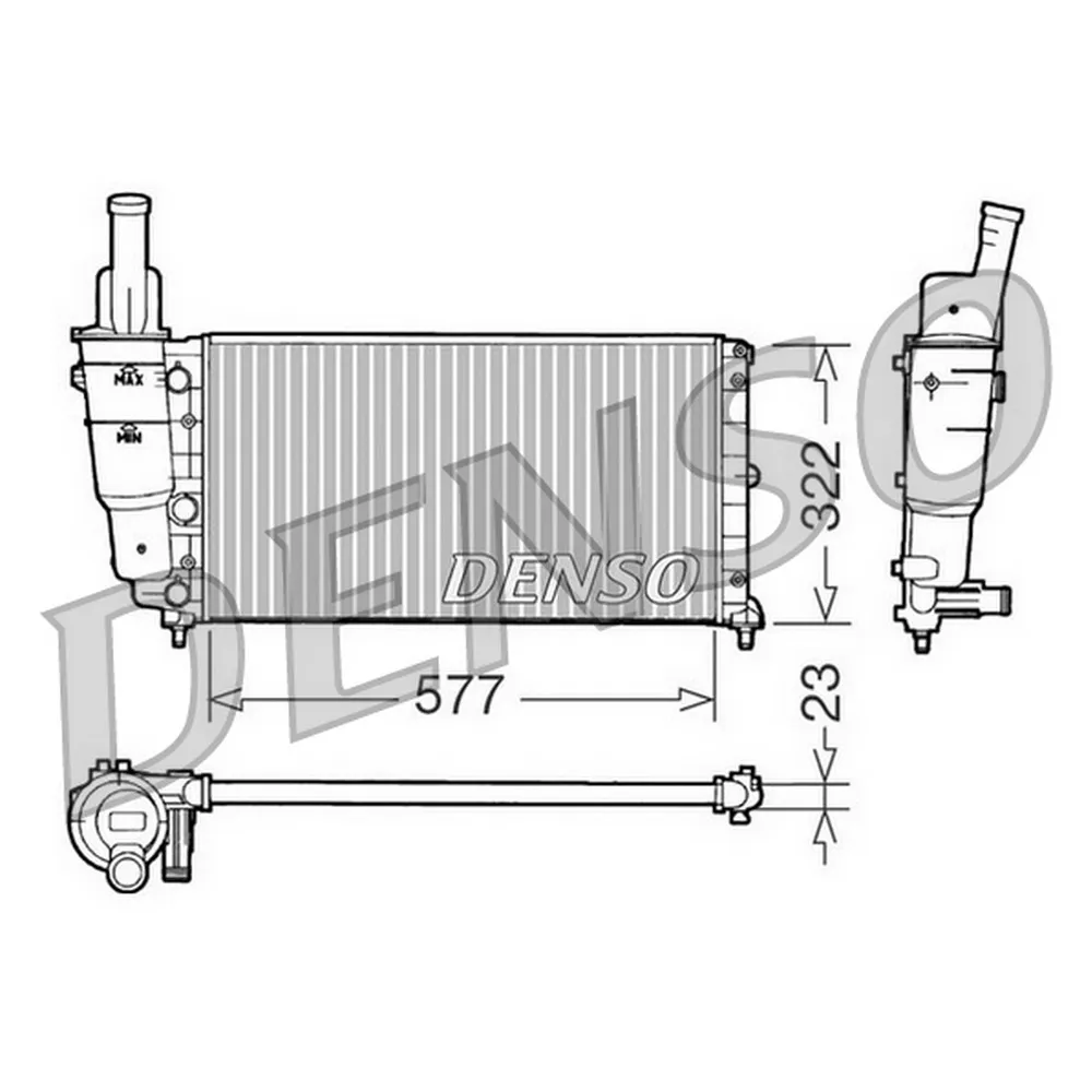 Радиатор охлаждения ДВС DENSO DENSO DRM09096