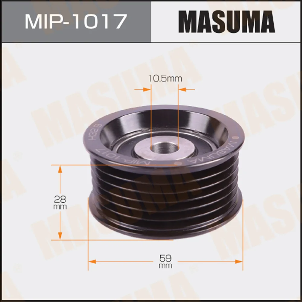 Ролик обводной ремня привода навесного оборудования MASUMA MIP1017