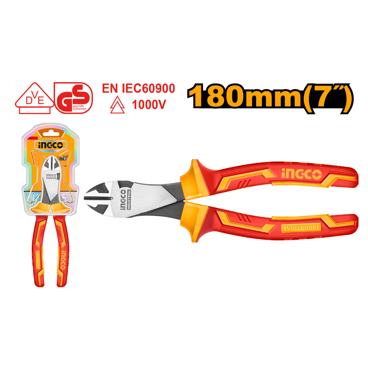 Бокорезы диэлектрические 180 мм (6/36) INDUSTRIAL INGCO HIHDCP28188