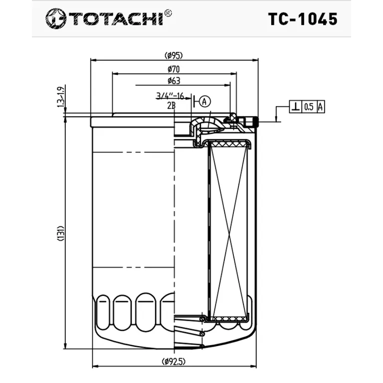 Фильтр масляный TOTACHI TC-1045 C-222 15208-43G00 MANN W 933/1 TOTACHI TC-1045