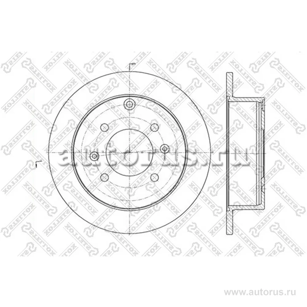 Диск тормозной задний HYUNDAI SONATA 2.0-2.5 98-01 STELLOX 60203412_SX