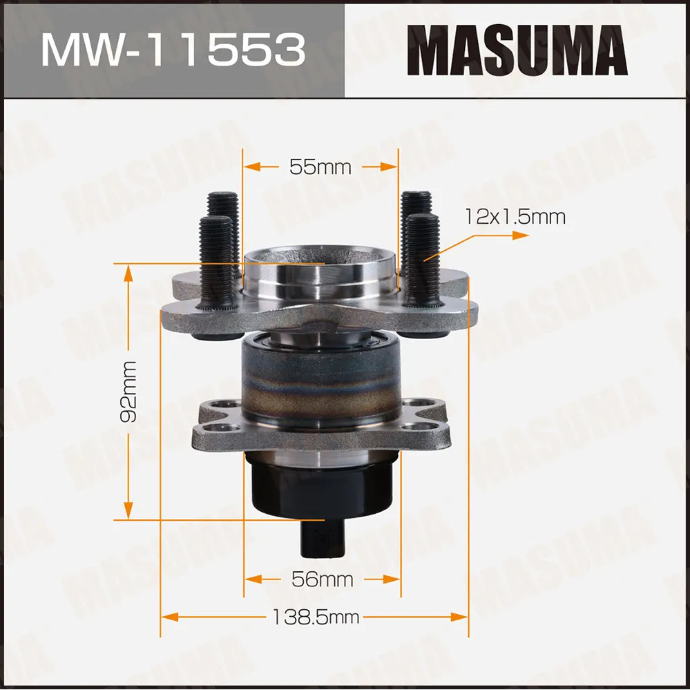 Ступичный узел rear TOYOTA PASSO / KGC10 04-10 MASUMA MW11553