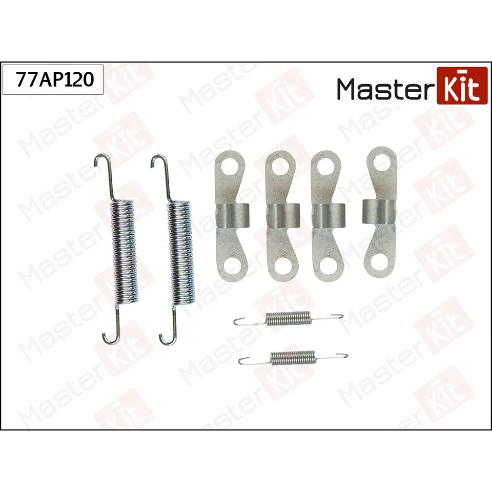 Установочный к-кт задних колодок MASTERKIT 77AP120