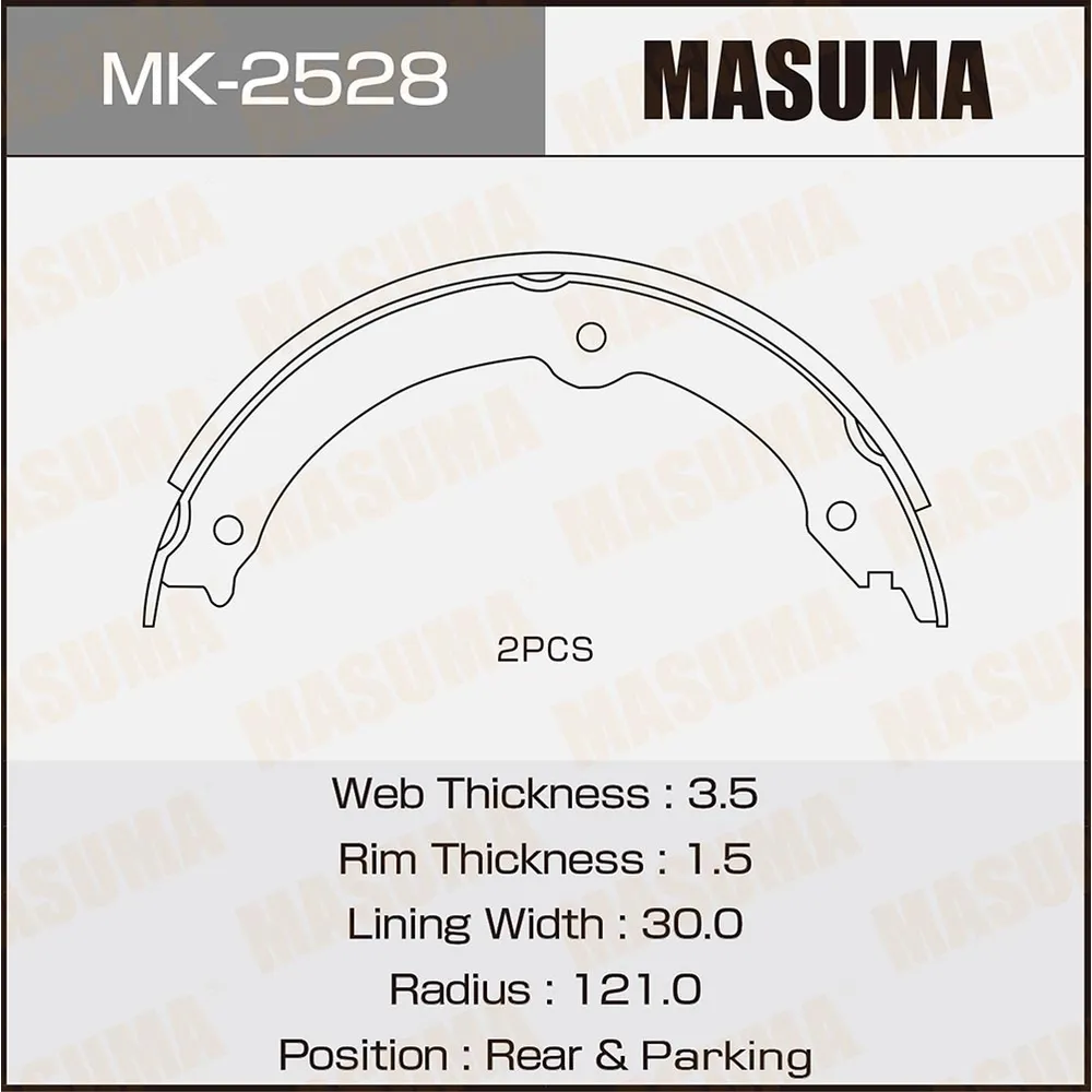 Колодки ручника TOYOTA LAND CRUISER MASUMA MK-2528