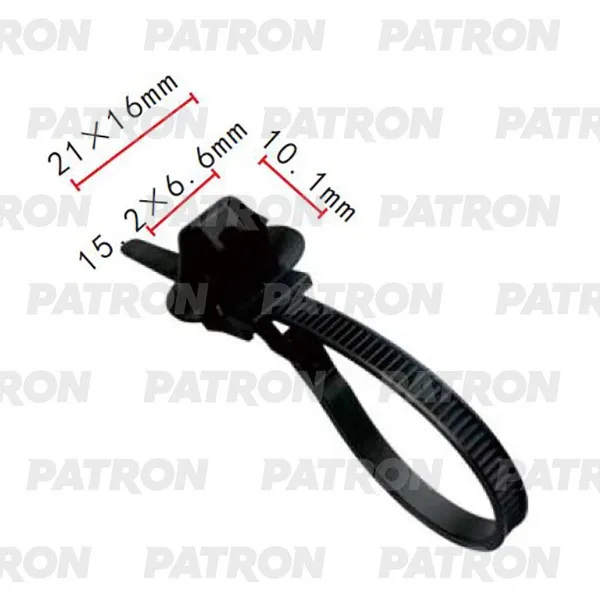 Клипса - хомут Применяемость: Хомут проводки Toyota 4.7x150 mm ун PATRON P372079
