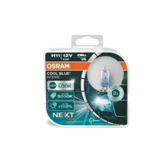 Лампа 12V H11 55W PGJ19-2 5000K OSRAM COOL BLUE INTENSE 2 шт. DUOBOX 64211CBN-HCB