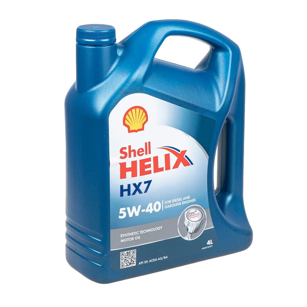 Масло моторное SHELL Helix HX7 SN+ 5W-40 полусинтетическое 4 л 550051497