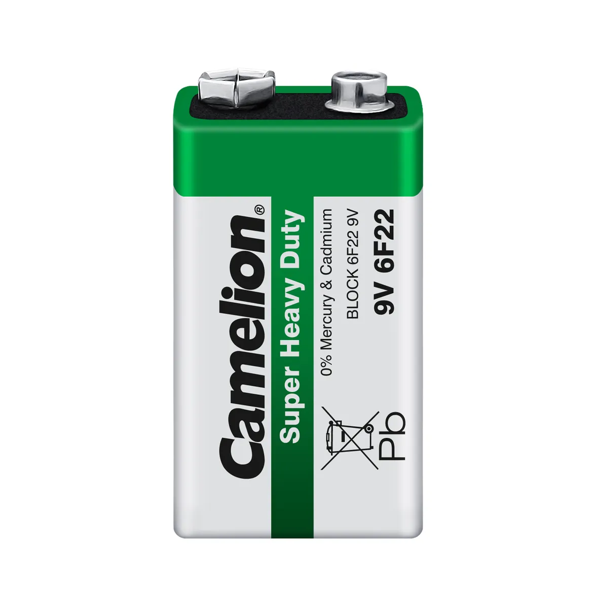Батарейка солевая Camelion Super Heavy Duty Крона 9V (1 шт) 6F22-SP1G