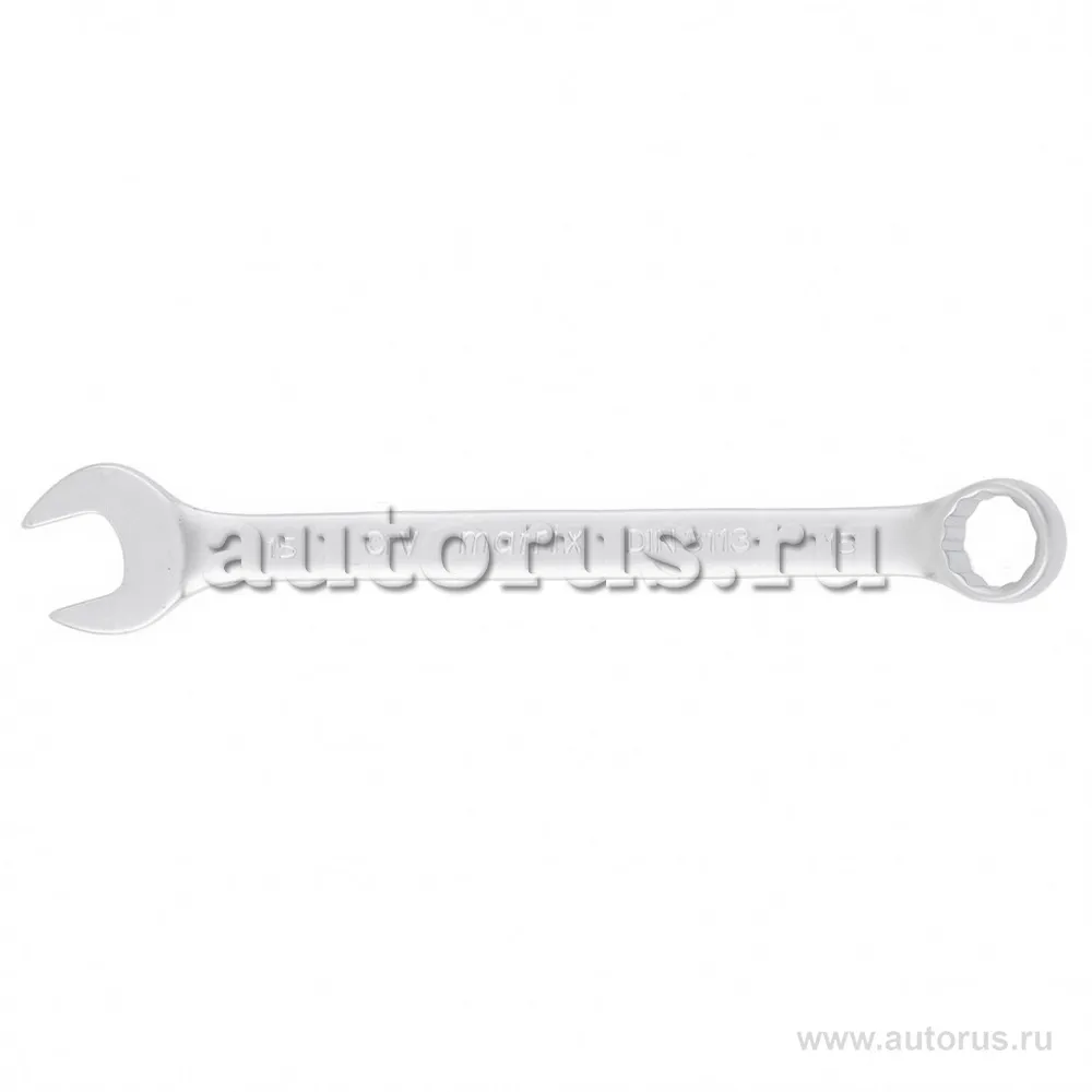 Ключ комбинированный, 15 мм, CrV, матовый хром MATRIX 15111