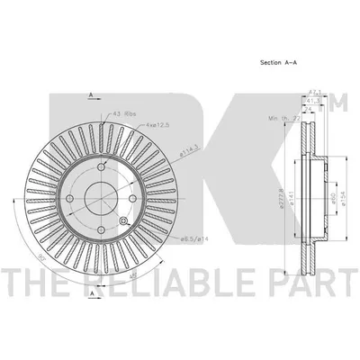 Диск тормозной передний с антикорозийным покрытием 278X24MM) CHEVROLET EPICA 05 NK 315018