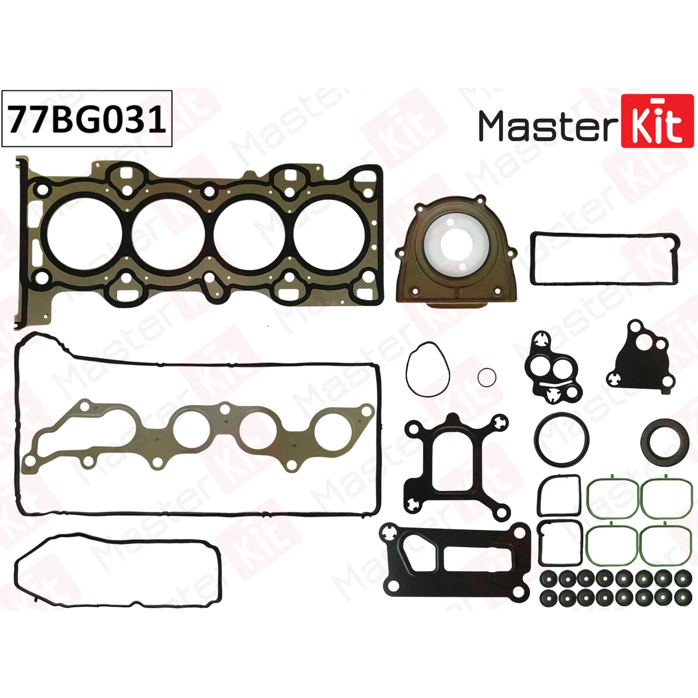 Полный комплект прокладок ДВС Mazda 5/6(L813/L823) Ford Mondeo(CGBA/CGBB) 1.8i 16V 00-07 MASTERKIT 77BG031