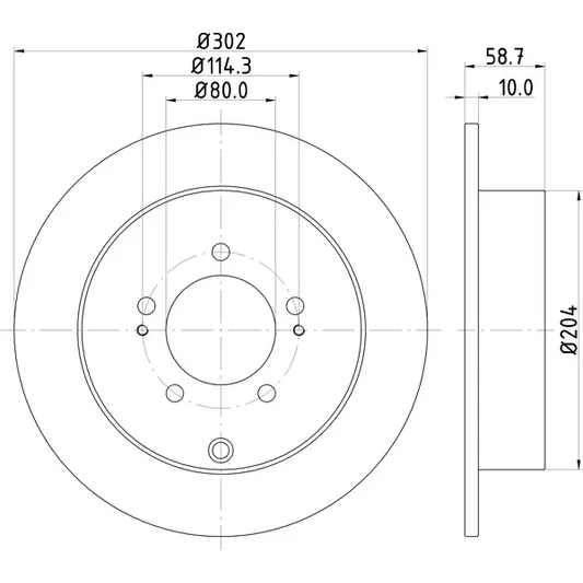 Диск тормозной с покрытием NISSHINBO ND3002K