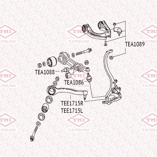 Рычаг передней подвески нижний L MERCEDES W211/C219/R230 01-> TATSUMI TEE1715L