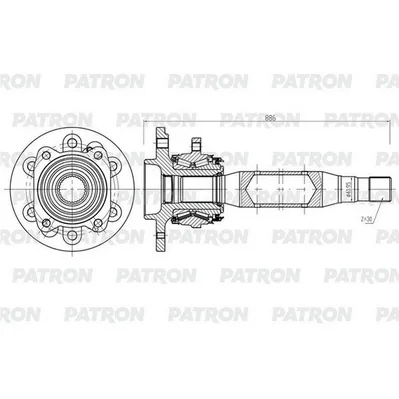 Полуось лев MB Sprinter / VW Crafter (z=30, со ступицей) PATRON PDS0565